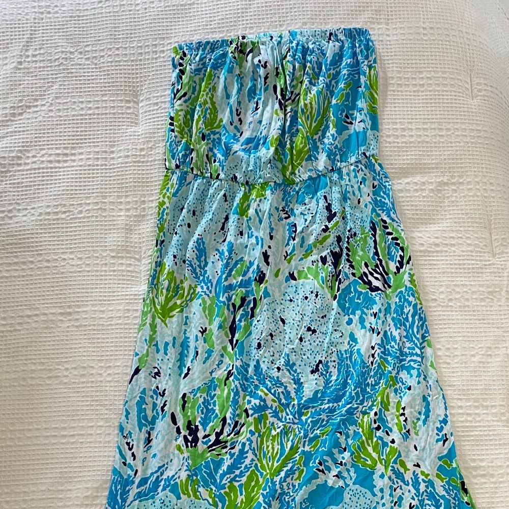 *Holy Grail* Let’s Cha Cha Marlisa Strapless Dress, L, Lily Pulitzer